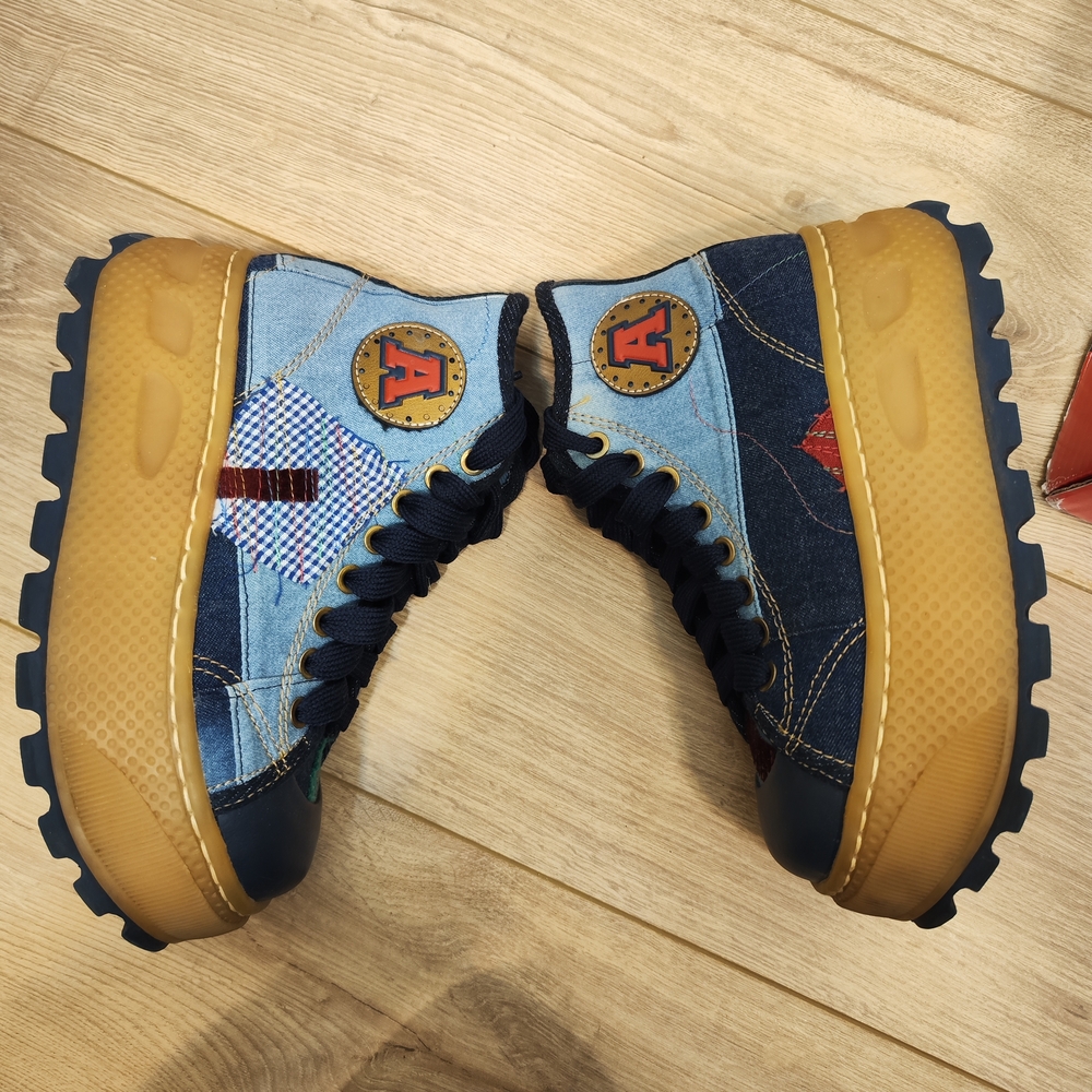 Patchwork Platform Sneakers - image 6